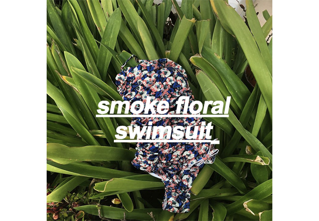 smoke floral swimsuit 