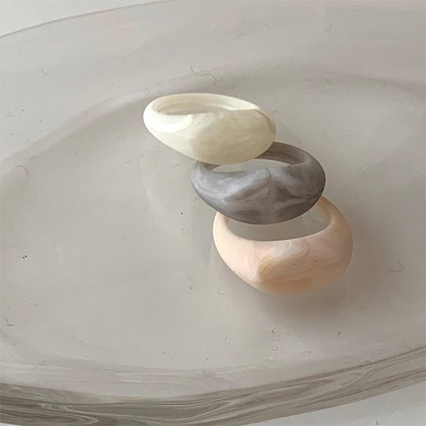 (3개세트 무료배송) marble ring set ( 3개세트 )