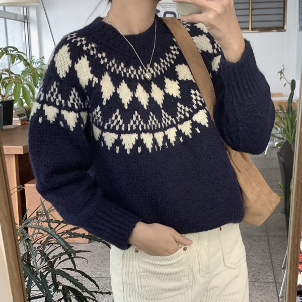 ( 주문폭주 리오더 )  nordic vintage knit