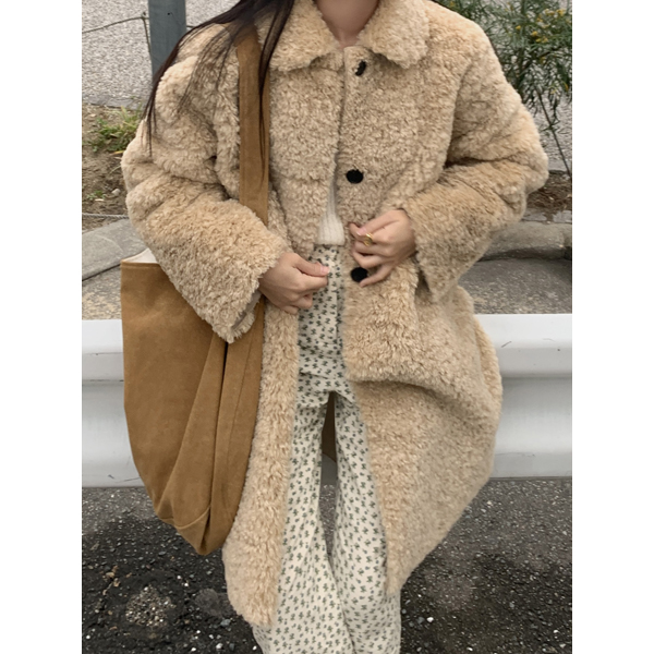 ( 단독 할인가 239000원 -&gt; 196000원 할인 )  london vintage fur coat ( 1/10일 마감 )