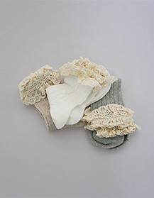 golgi- frilled socks set (3color set)