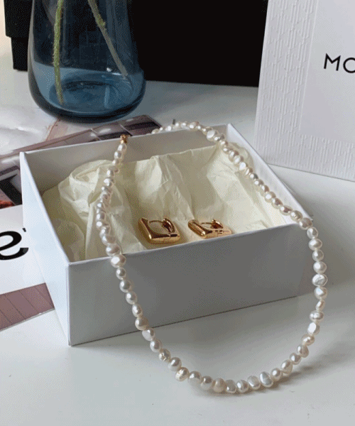 pearl choker necklace ( 담수진주 )