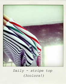 (네이비한장세일 ) 무통장 결제만 가능 Daily - stripe top (3colors!)
