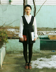(U) V - mini dress (네이비)  